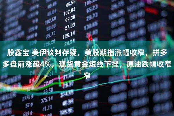 股鑫宝 美伊谈判存疑，美股期指涨幅收窄，拼多多盘前涨超4%，现货黄金短线下挫，原油跌幅收窄