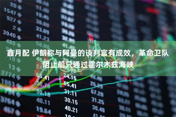 鑫月配 伊朗称与阿曼的谈判富有成效，革命卫队阻止船只通过霍尔木兹海峡